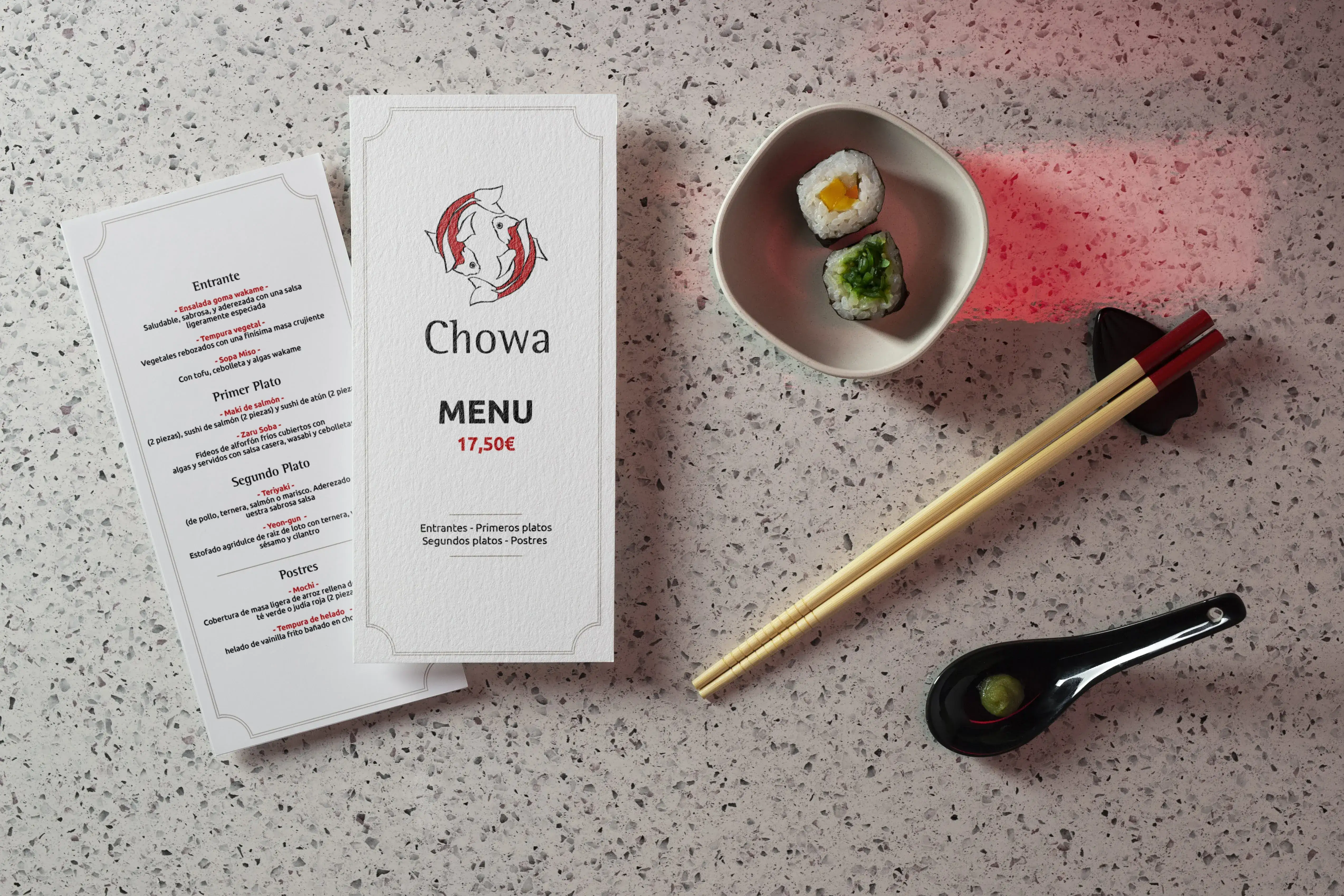Mockup menu CHOWA